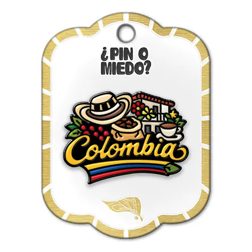 Pin metálico típicos de Colombia ref 4