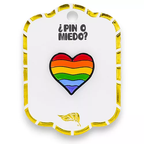 Pin metálico corazón LGBTIQ+