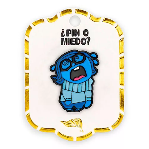 Pin metálico intensamente tristeza