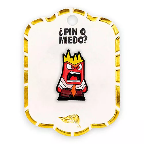 Pin metálico intensamente furia 