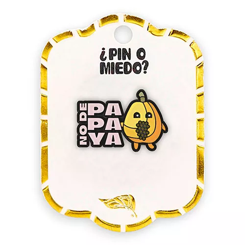 Pin metálico no de papaya