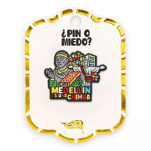 Pin metálico medellín es una chimba