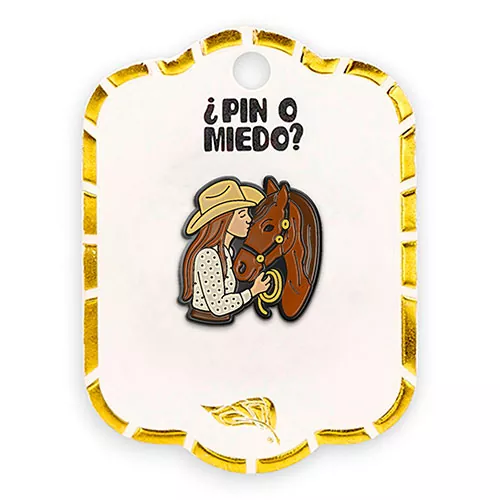 Pin metálico amor equino