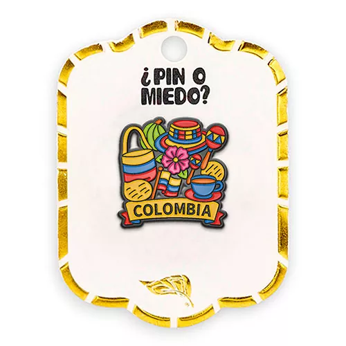 Pin metálico típicos de Colombia