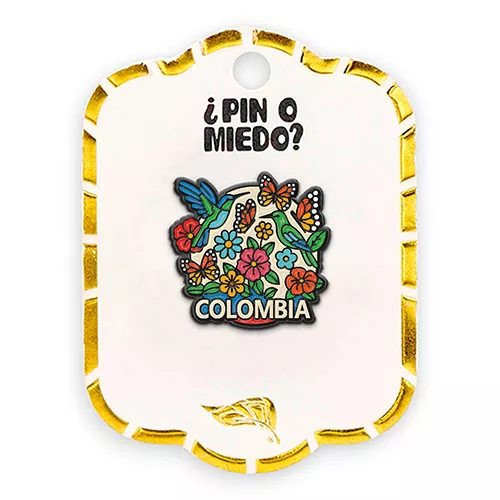 Pin metálico flora colombiana