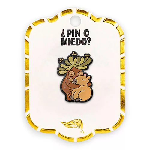 Pin metálico Frailejón y Capibara