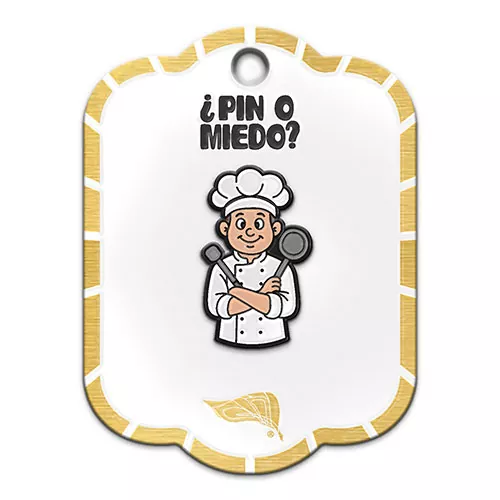 Pin metálico cocinero