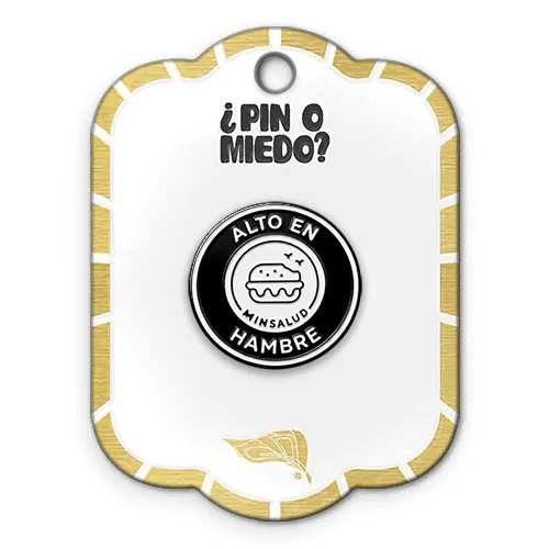 Pin metálico Alto en Hambre