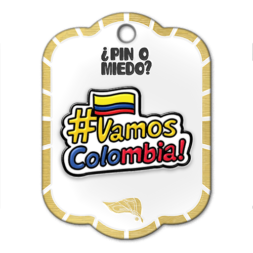 Pin metálico Vamos Colombia