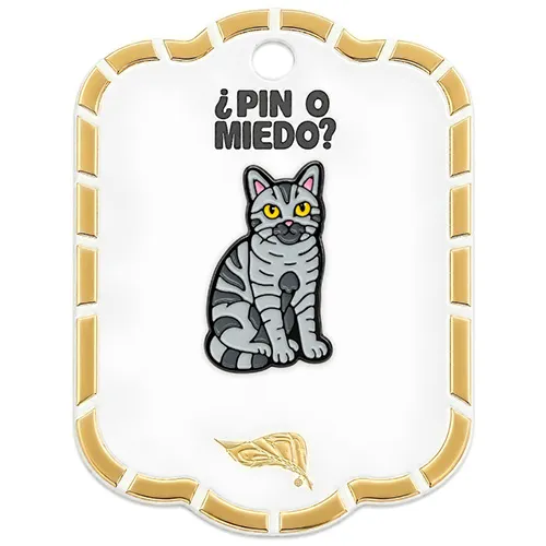Pin metálico gato