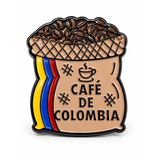 Imán Metálico Café de Colombia 4,5 cm